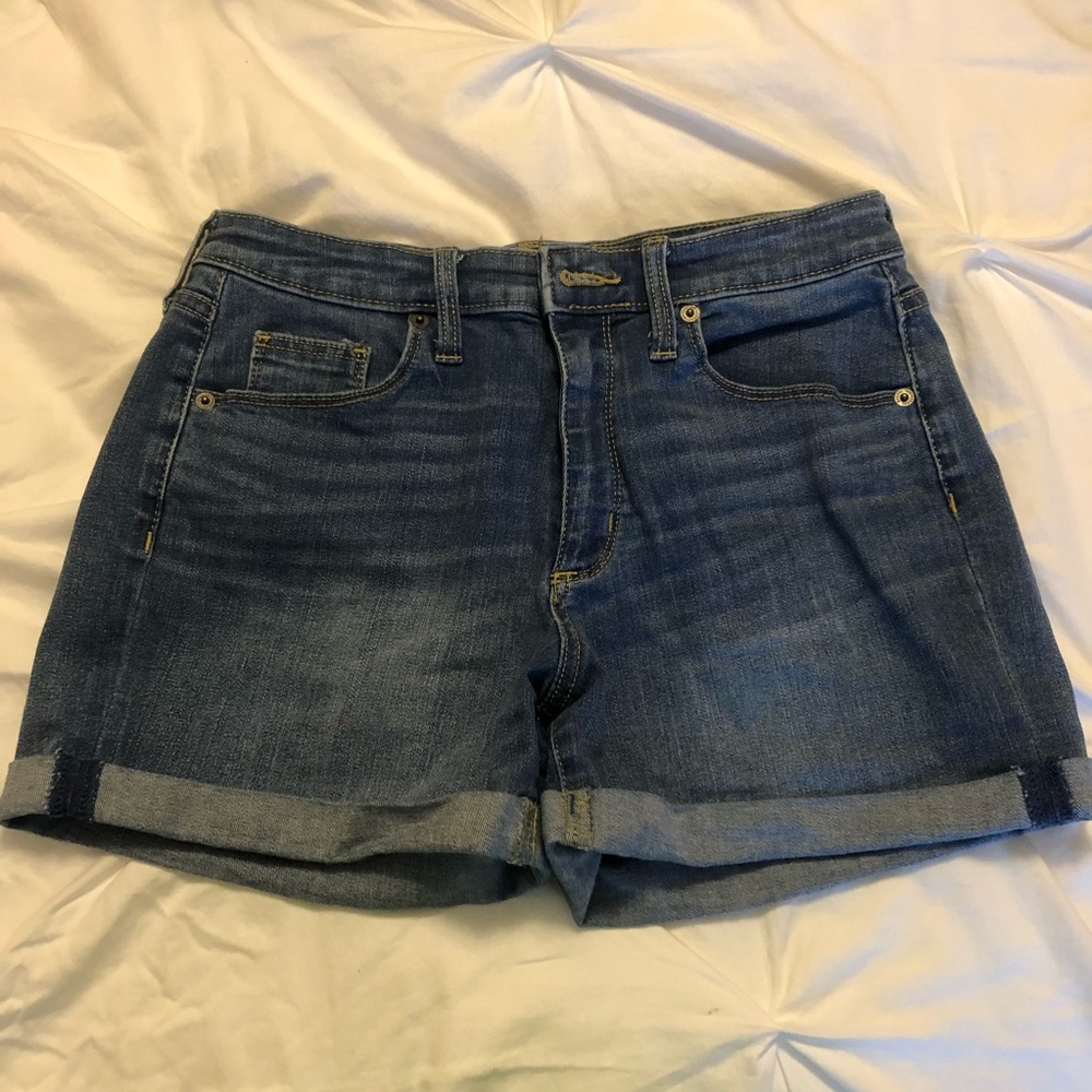 Target jean shorts. Medium wash.